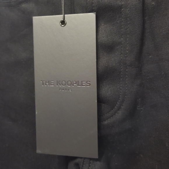 Kooples Black Brut Regular Jeans Smooth Finish Awesome "SKULL" Detail On Pocket - Picture 2 of 7